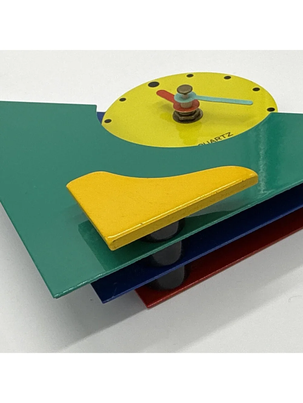 1980s Multicolor Stacked Desk or Mantel Clock does not work check description